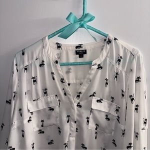 Torrid Black Cat Blouse (plus size 1x)